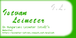 istvan leimeter business card